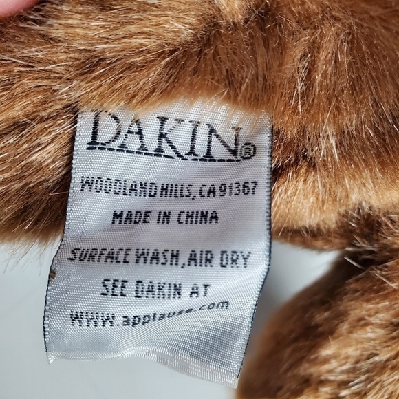 Vintage Dankin Brown Teddy Bear Wearing Leopard Animal Print Outfit 11" Plush - Picture 7 of 9